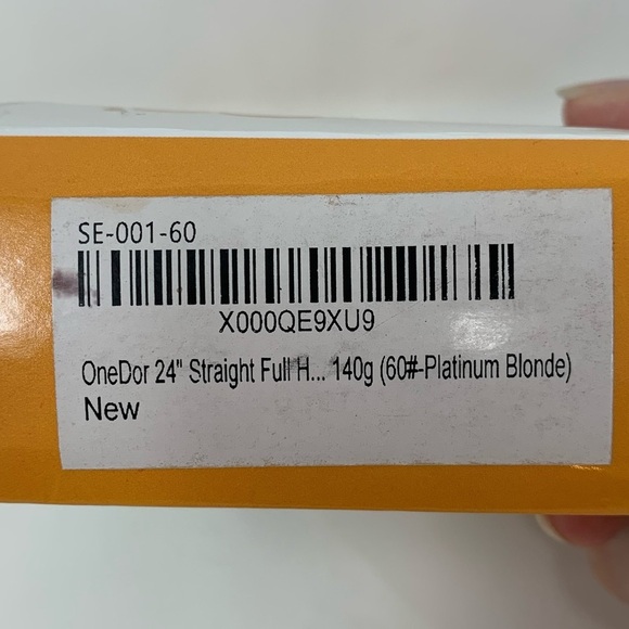 Onedor 24” Platinum Blonde #60 Hair Extensions - Picture 5 of 6